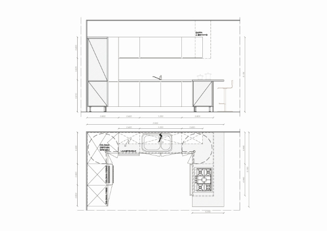 piantina cucina AIKO ALLIS in Outlet
